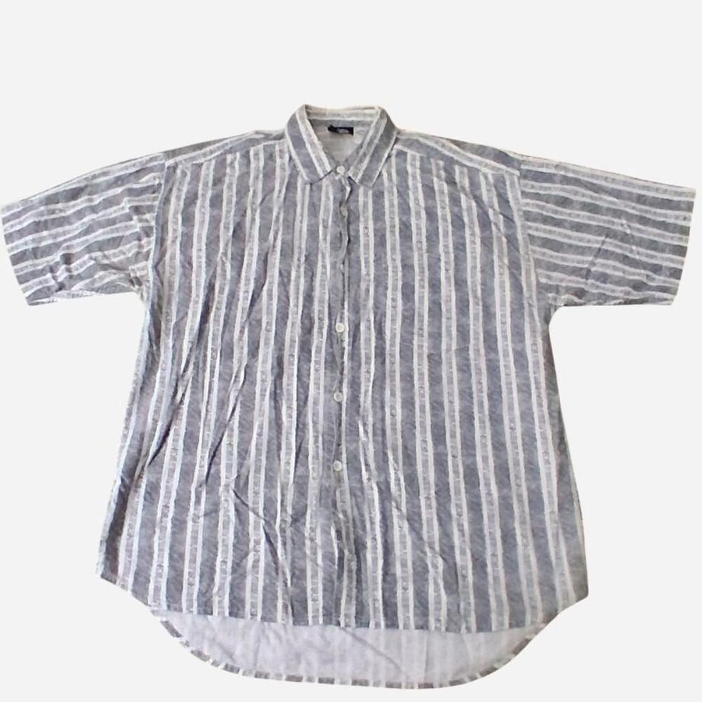 Permit Men's Grey and Blue Shirt